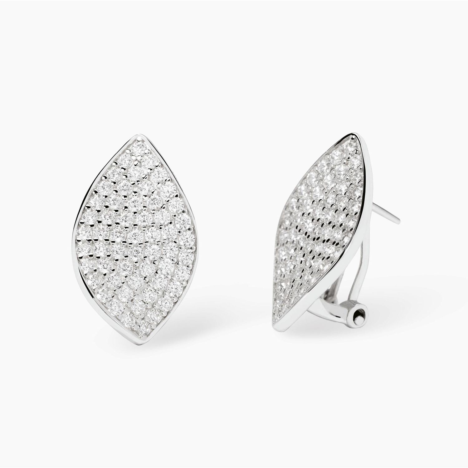 Orecchini a lobo in pavè di zirconi COME TE Orecchini a lobo in pavè di zirconi COME TE