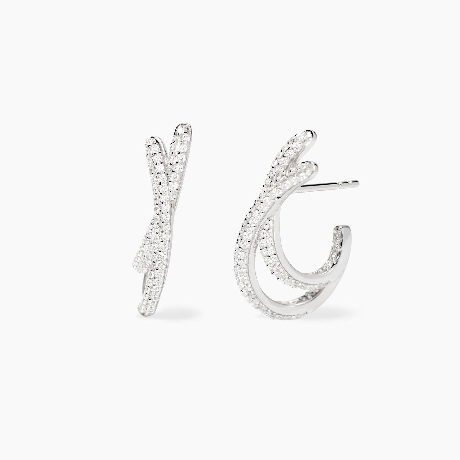 Orecchini in argento e zirconi NUVOLA Orecchini in argento e zirconi NUVOLA