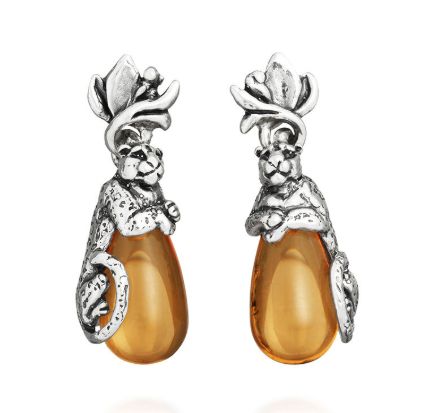 Orecchini goccia leopardo