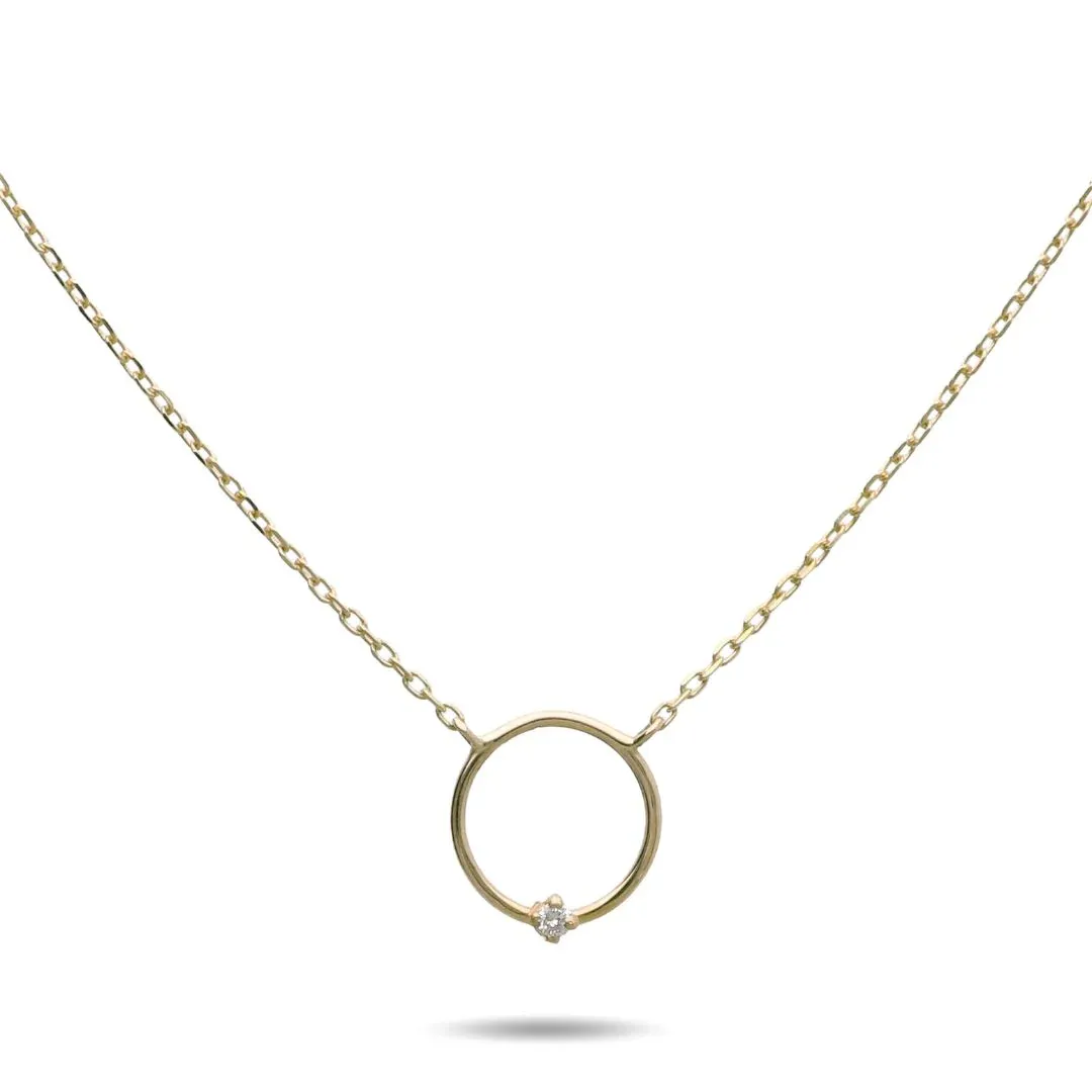 Collana Filodamore Cerchio oro giallo ø 11mm Collana Filodamore Cerchio oro giallo ø 11mm