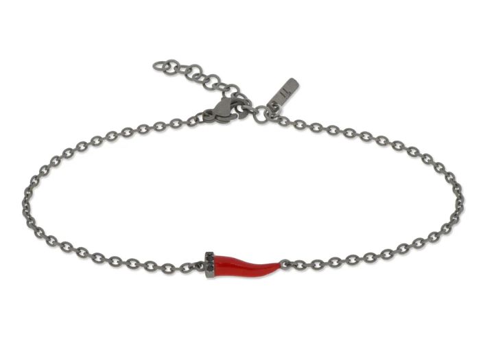 Bracciale &quot;Lucky horn MINI&quot; ROSSO