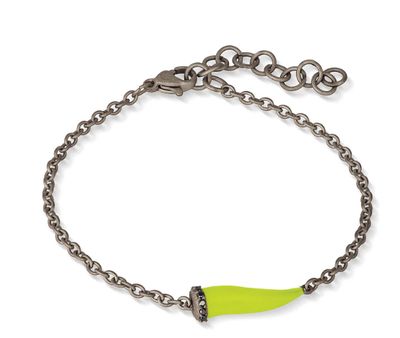 Bracciale "Lucky horn" giallo fluo