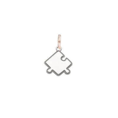 Puzzle argento e oro rosa 9 kt Puzzle argento e oro rosa 9 kt