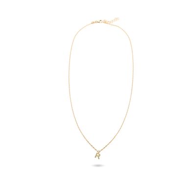 Collana con iniziale oro giallo 9 kt Collana con iniziale oro giallo 9 kt