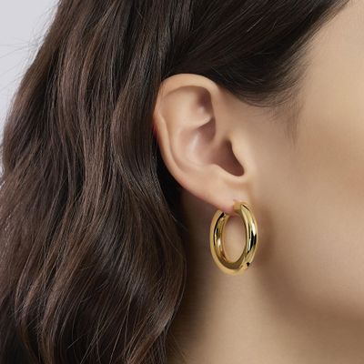 Orecchini chunky in argento dorato LIKE YOU