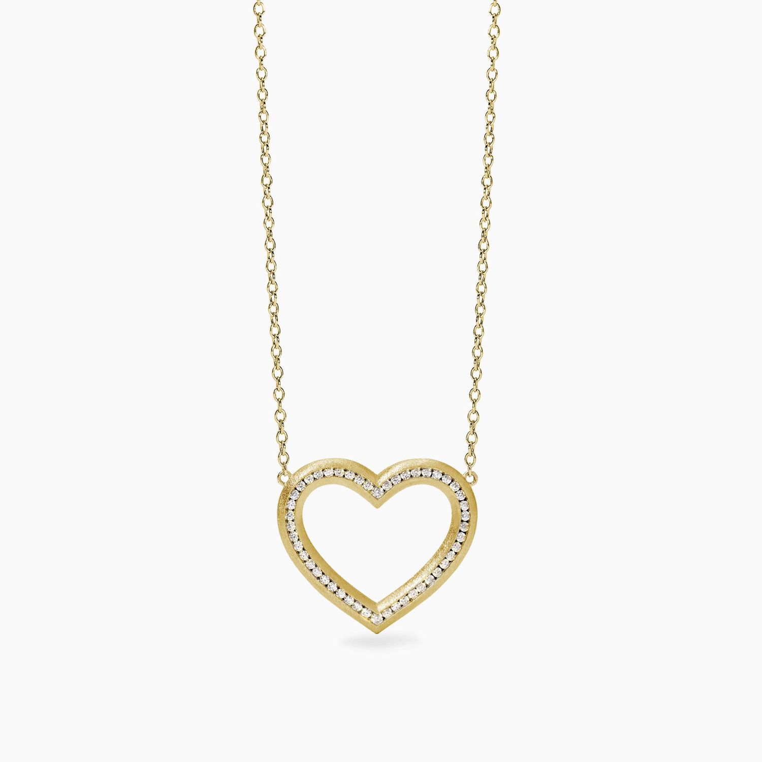 Girocollo in argento dorato con cuore VERA Girocollo in argento dorato con cuore VERA