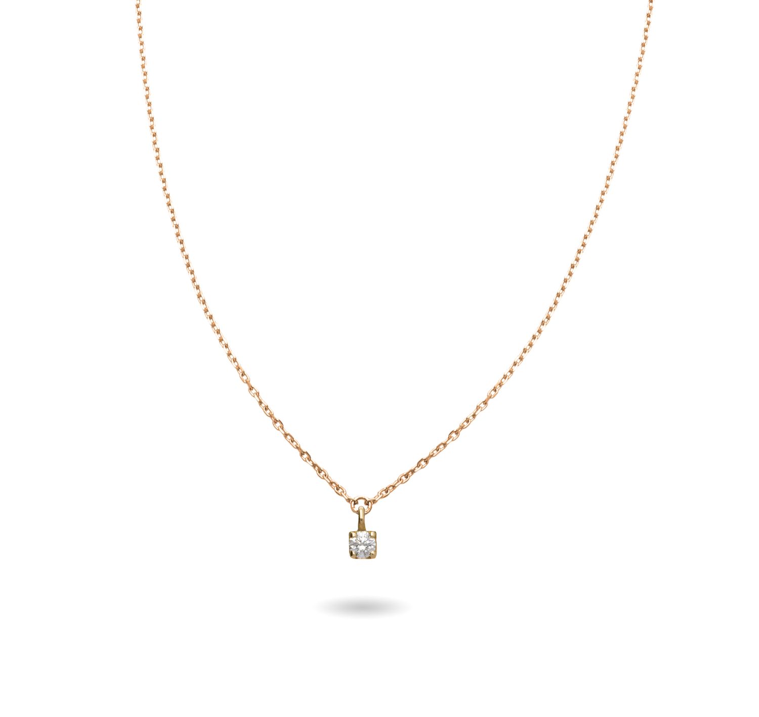 Collana con punto luce ct. 0,02