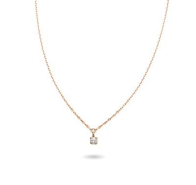 Collana con punto luce ct. 0,02 Collana con punto luce ct. 0,02