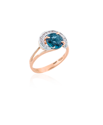 Anello Topazio London Blue