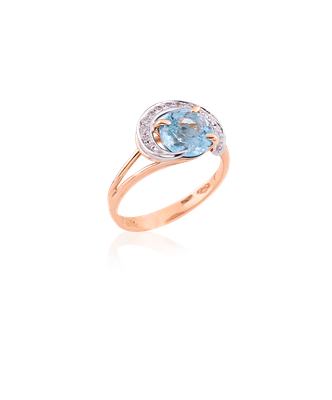 Anello piccolo Topazio Azzurro