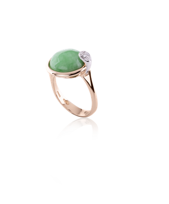 Anello Giada e diamanti