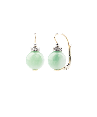 Orecchini monachella giada verde