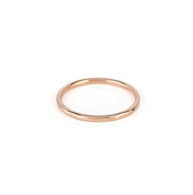 Anello sfaccettato mini oro rosa 9 kt