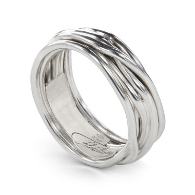 ANELLO 7 FILI IN ARGENTO 925