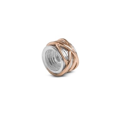 GIROCOLLO FILODELLAVITA MINI, 13 FILI IN ARGENTO 925 E ORO ROSA 9KT