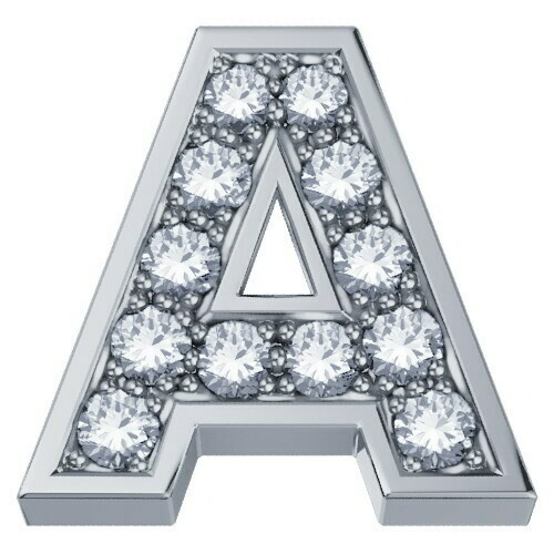 Iniziale in oro 18 kt con diamanti