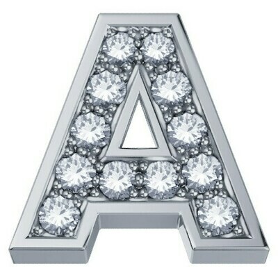 Iniziale in oro 18 kt con diamanti