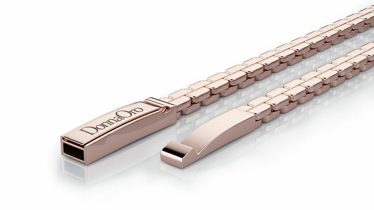 Bracciale morbido in argento 925 rosa