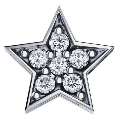 Stella oro bianco e diamanti Stella oro bianco e diamanti