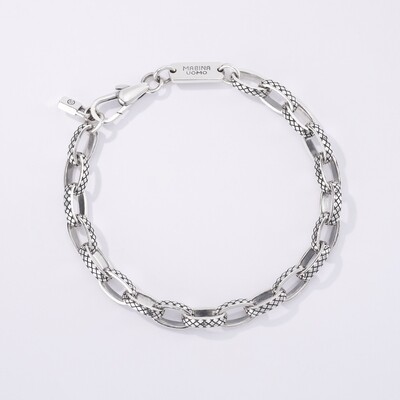 BRACCIALE MAGLIE OVALI CON ROMBI BRACCIALE MAGLIE OVALI CON ROMBI