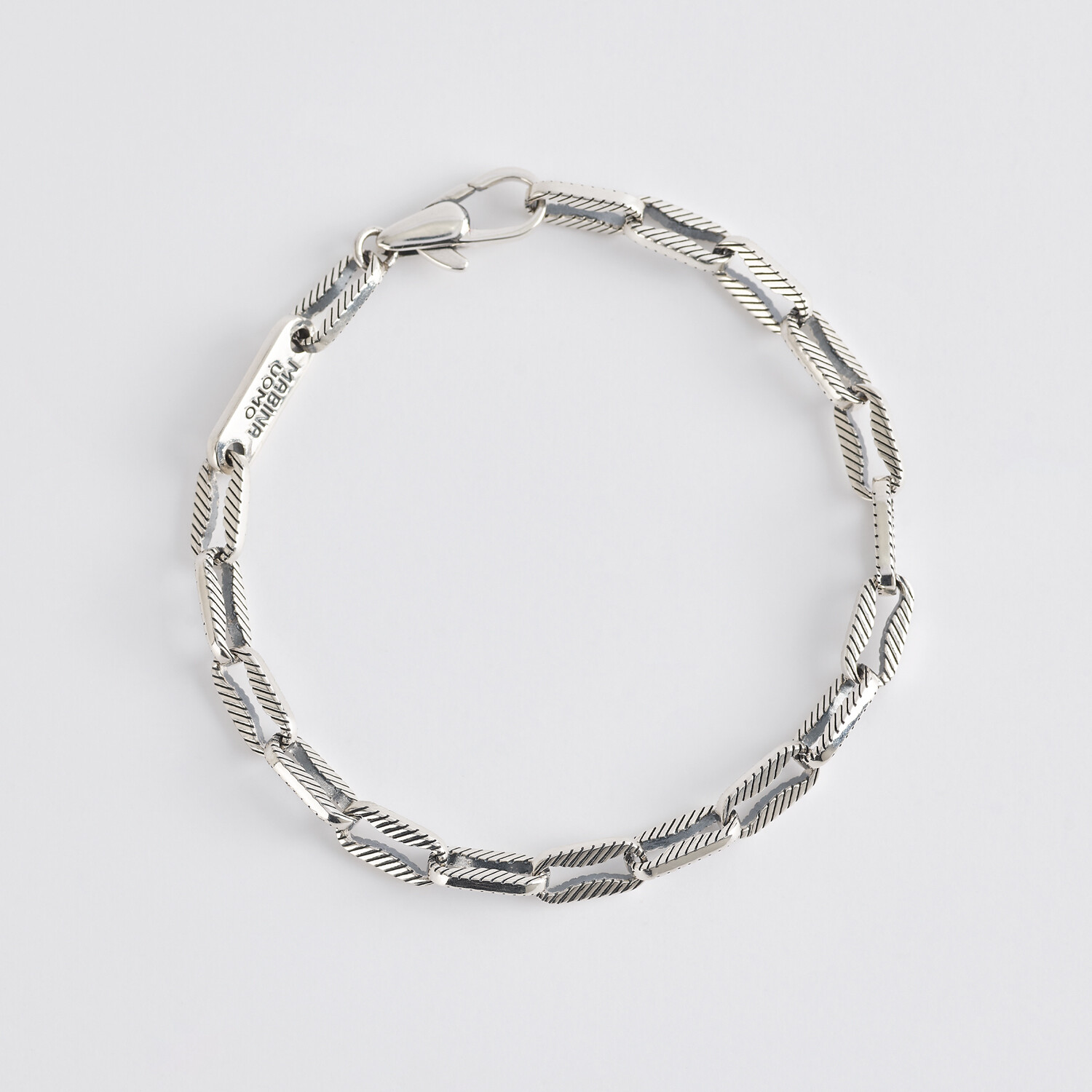 BRACCIALE MAGLIE OVALI RIGATE BRACCIALE MAGLIE OVALI RIGATE