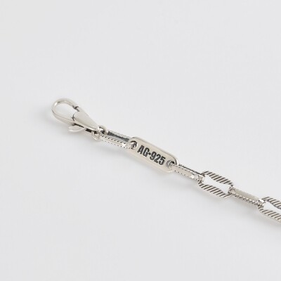 BRACCIALE MAGLIE OVALI RIGATE