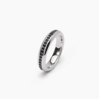 Anello pavè nero MONTECARLO