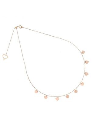 GIROCOLLO 18KT NOVE CUORI PENDENTI