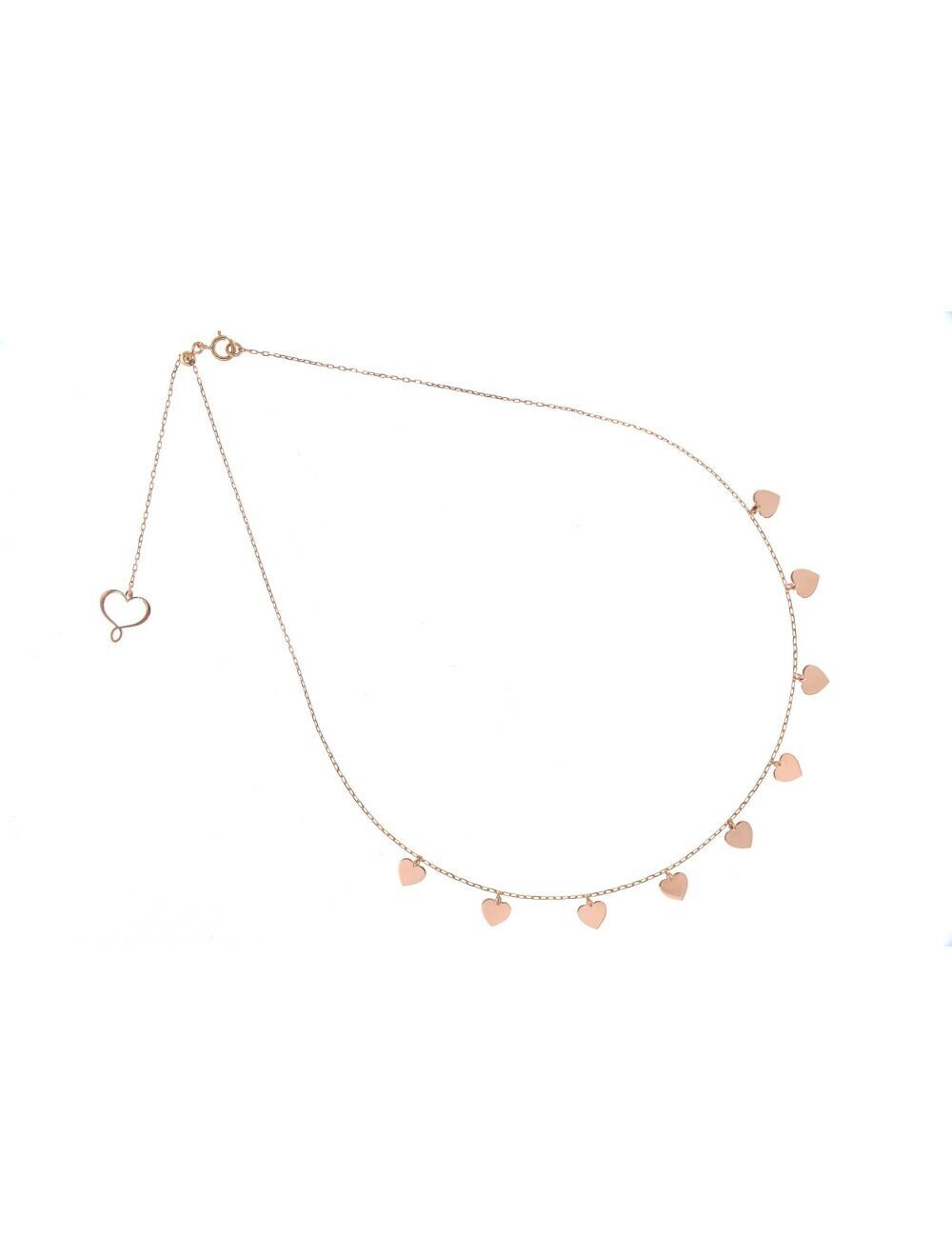 GIROCOLLO 18KT NOVE CUORI PENDENTI GIROCOLLO 18KT NOVE CUORI PENDENTI