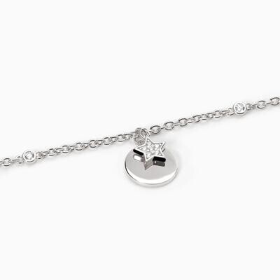 Bracciale ciondolo cerchio argento SOLO TUO
