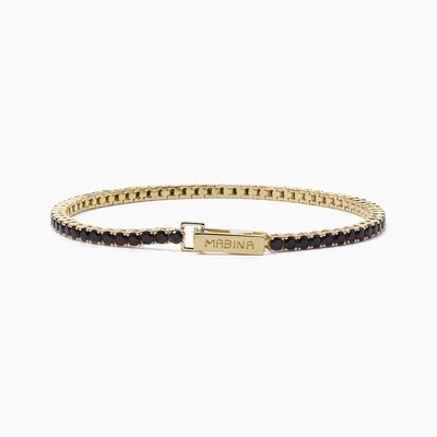 Bracciale tennis nero TENNIS CLUB Bracciale tennis nero TENNIS CLUB
