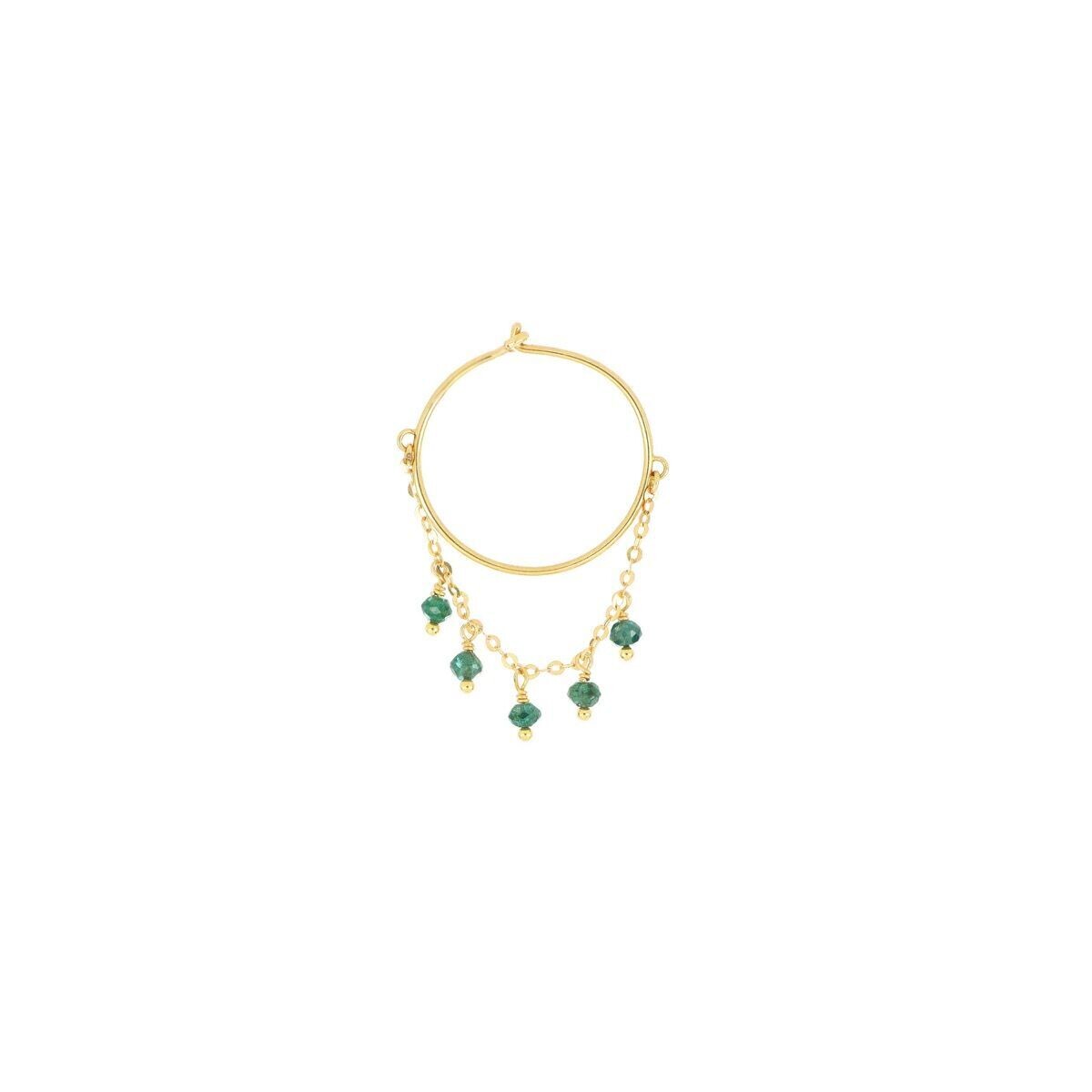 ORECCHINO CERCHIO 18KT DIAMANTI VERDI ORECCHINO CERCHIO 18KT DIAMANTI VERDI