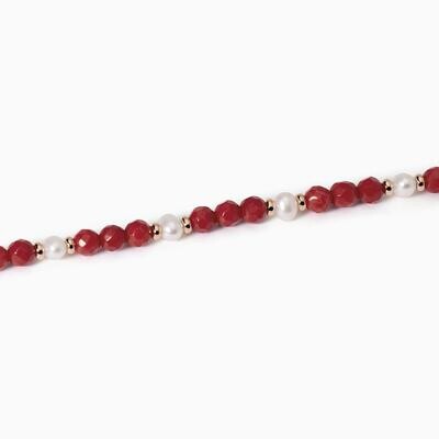 Bracciale in con perle coltivate e corallo bambù BEACH CODE