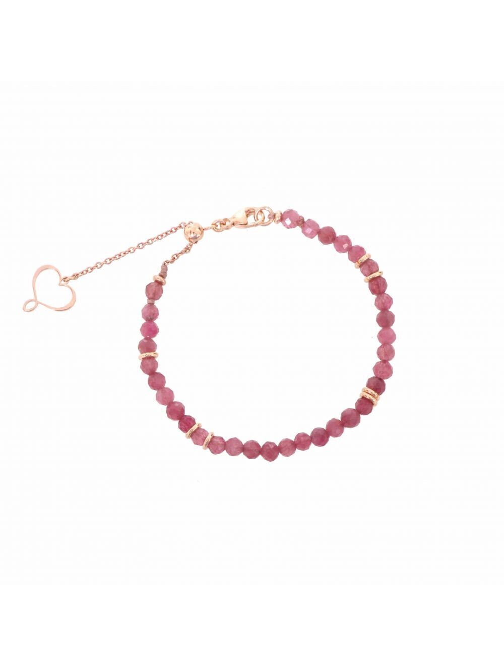 BRACCIALE TORMALINA ROSA E CERCHIETTI BRACCIALE TORMALINA ROSA E CERCHIETTI
