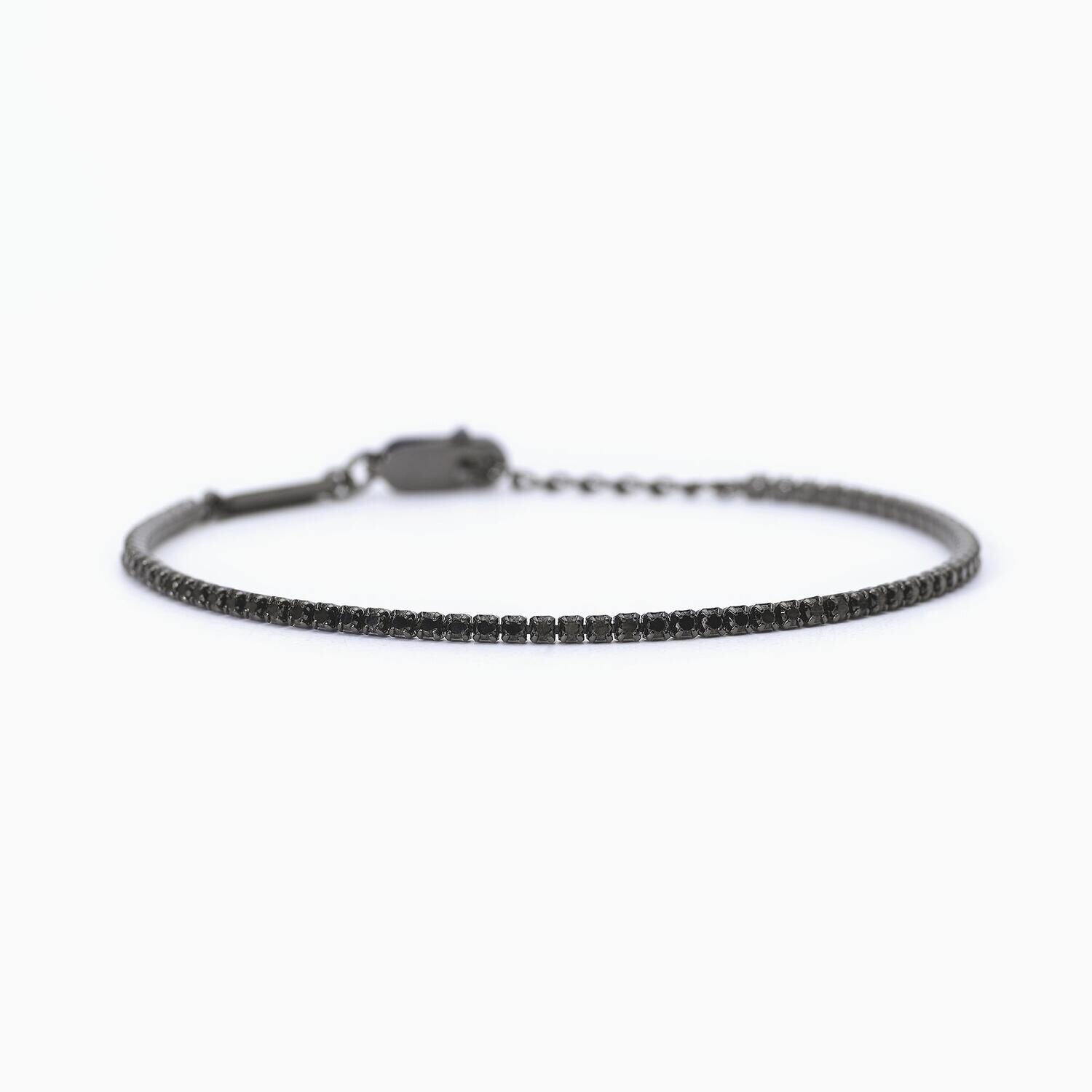 Bracciale tennis nero MINI TENNIS Bracciale tennis nero MINI TENNIS