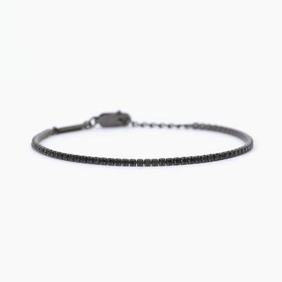 Bracciale tennis nero MINI TENNIS Bracciale tennis nero MINI TENNIS