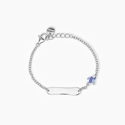 Bracciale personalizzabile con aeroplanino smaltato PLANE-TAG Bracciale personalizzabile con aeroplanino smaltato PLANE-TAG