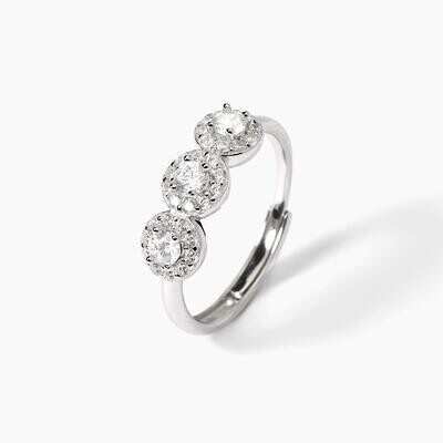 Anello in argento con zirconi bianchi MILANESIENNE