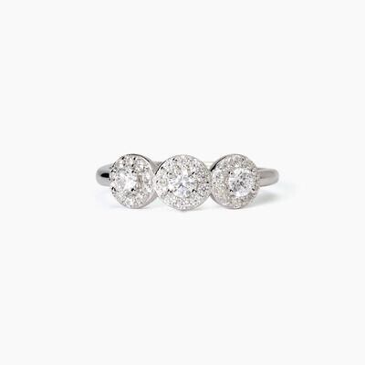 Anello in argento con zirconi bianchi MILANESIENNE Anello in argento con zirconi bianchi MILANESIENNE