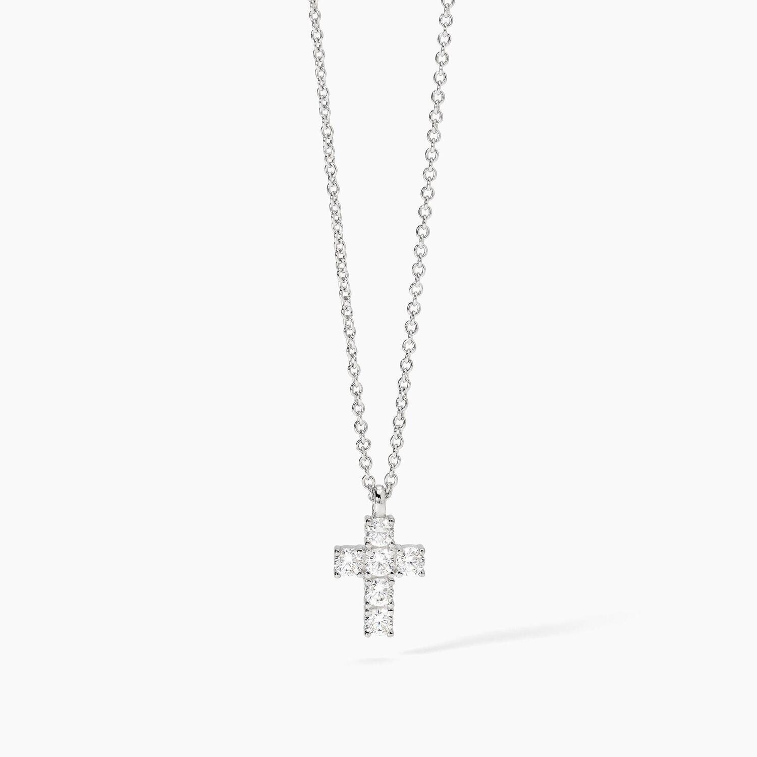 Girocollo in argento con ciondolo croce e zirconi CROCE DEL SUD Girocollo in argento con ciondolo croce e zirconi CROCE DEL SUD