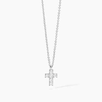 Girocollo in argento con ciondolo croce e zirconi CROCE DEL SUD Girocollo in argento con ciondolo croce e zirconi CROCE DEL SUD