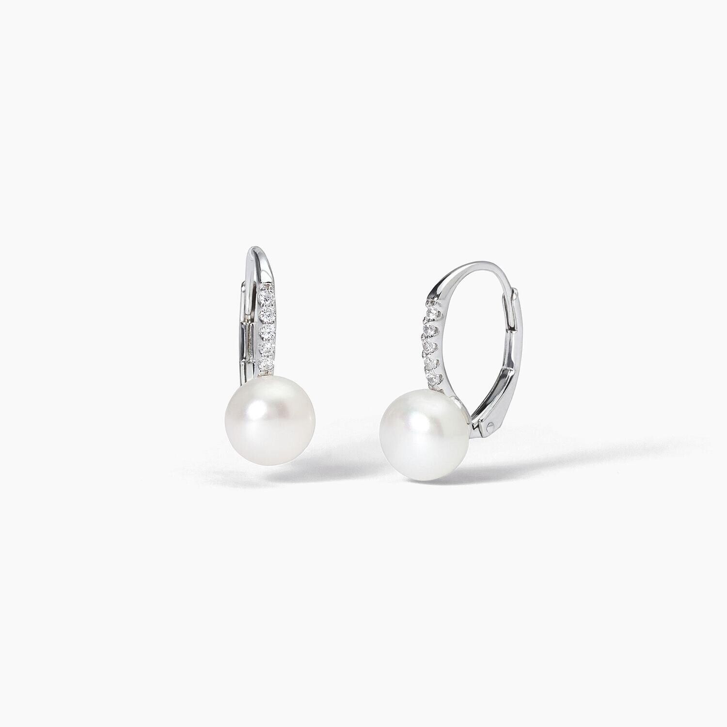 Orecchini in argento con perle e zirconi INVITO A NOZZE Orecchini in argento con perle e zirconi INVITO A NOZZE