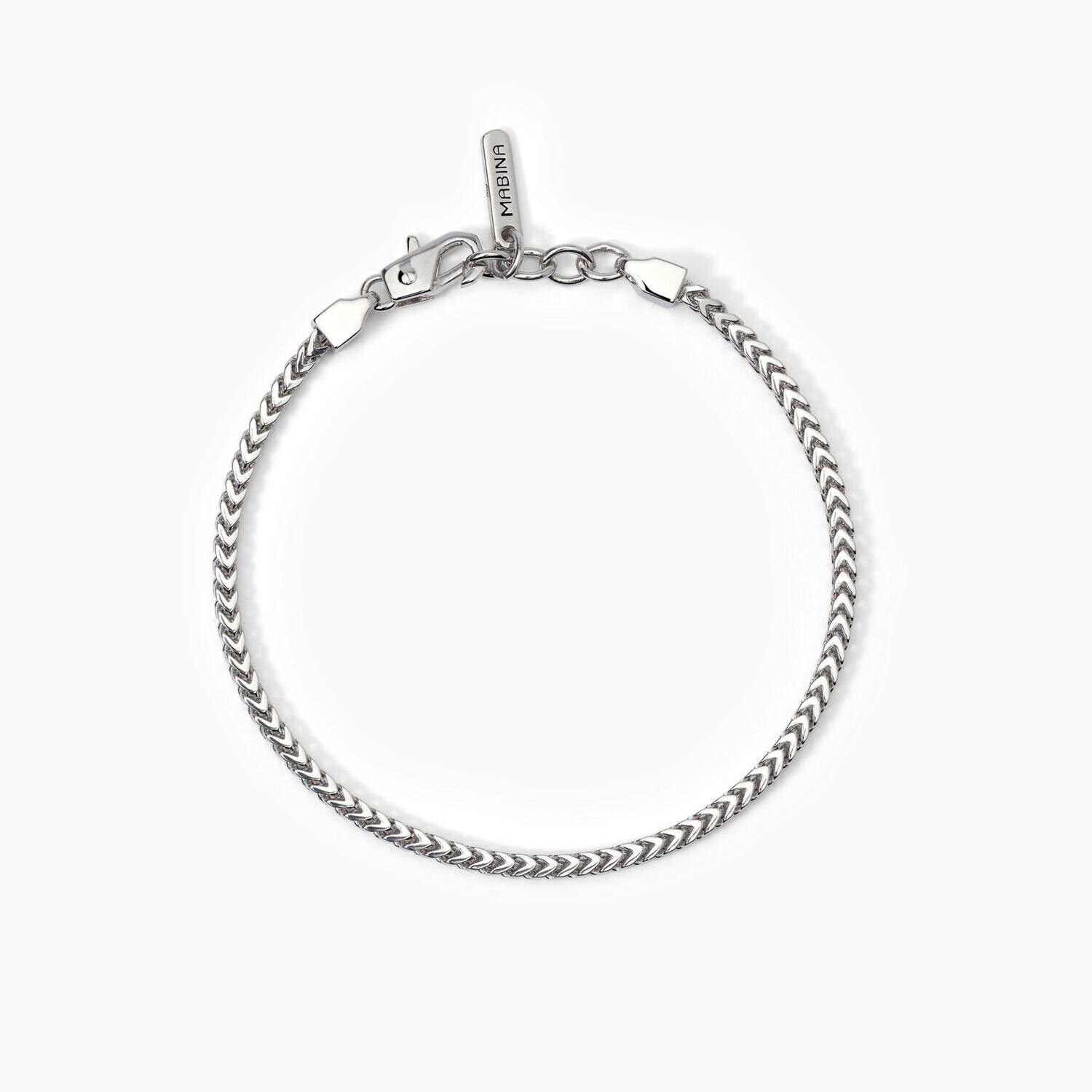 Bracciale in argento con catena franco V-SHAPE