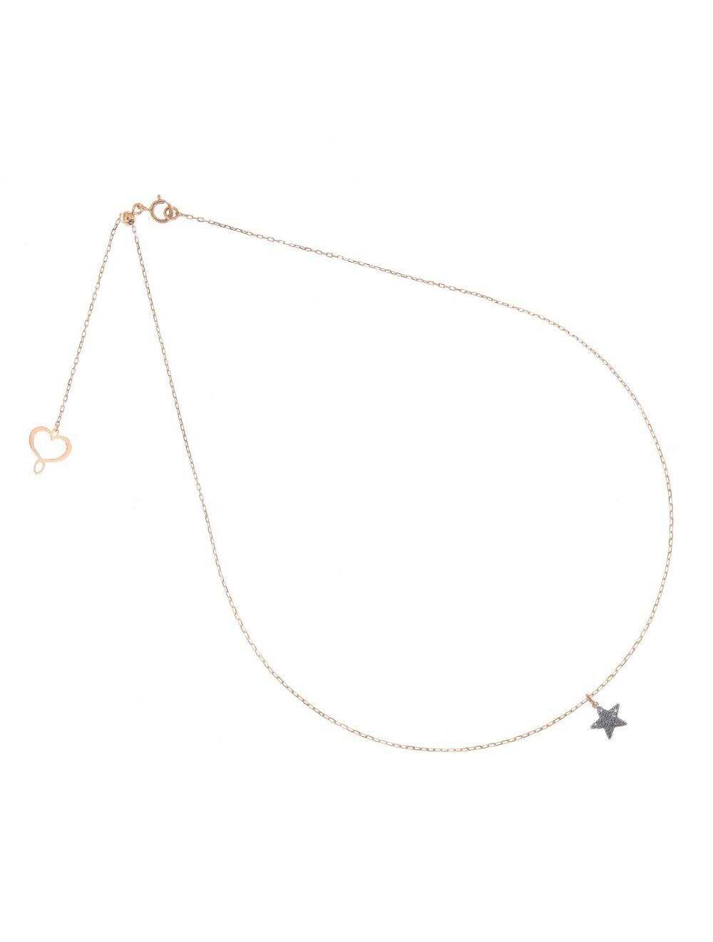 GIROCOLLO 18KT STELLA PENDENTE POLVERE CROMO