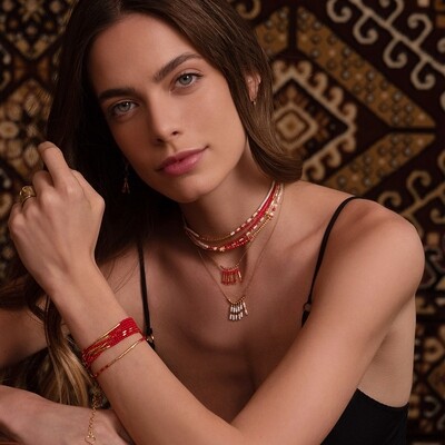 BRACCIALE MIA AFRICA CORALLO CON ELEMENTI
