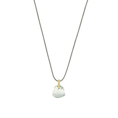 CUORE 18KT BATTITO PRASIOLITE