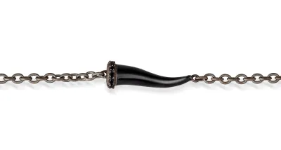 Bracciale "Lucky horn" nero