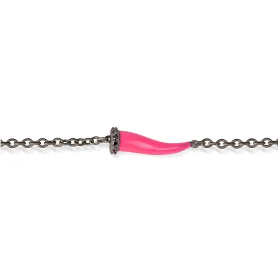 Bracciale "Lucky horn" fucsia