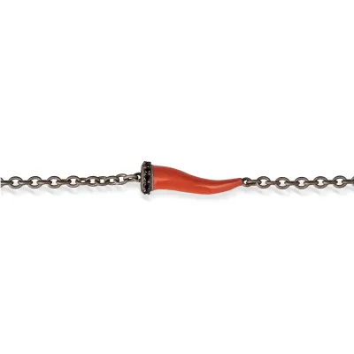 Bracciale "Lucky horn" rosso