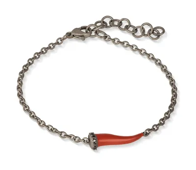 Bracciale "Lucky horn" rosso Bracciale "Lucky horn" rosso